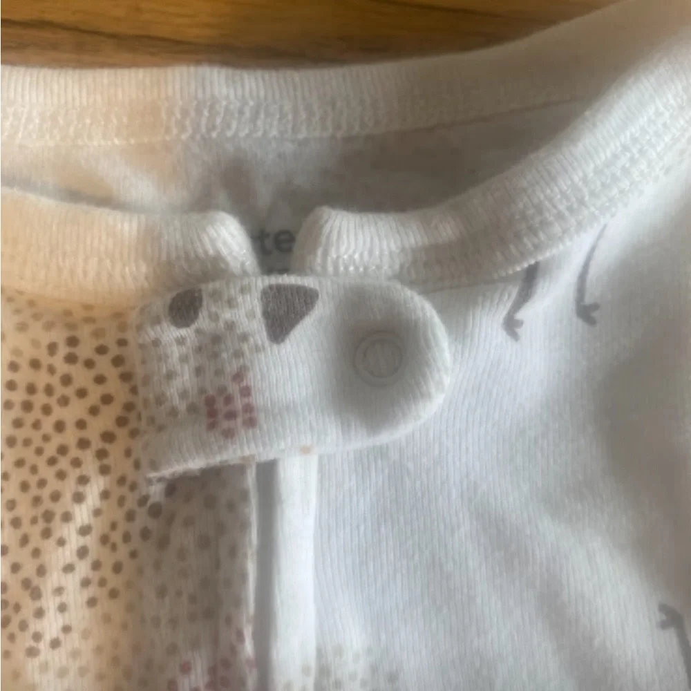 Carter’s Turkey Footed Pajama Unisex Cream Brown 2 Toddler Preloved‎